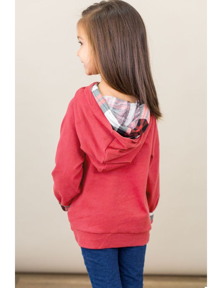 Red Toddlers Double Hooded Sweatshirt