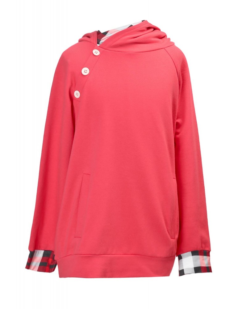 Red Toddlers Double Hooded Sweatshirt