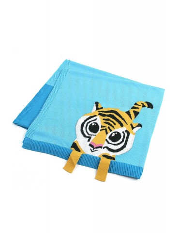 Sapphire Tiger Baby Receiving Blanket
