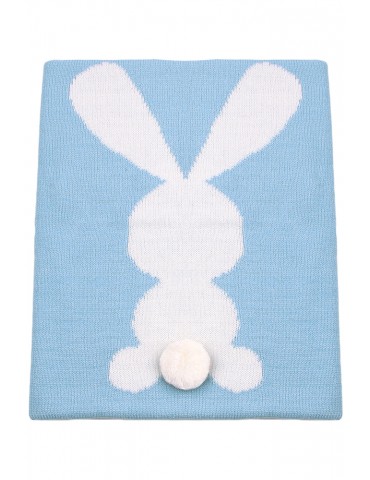 Sapphire Bunny Animal Print Muslin Swaddle Blanket