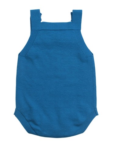 Blue Star Pattern Knitted Infant Romper Baby Wear